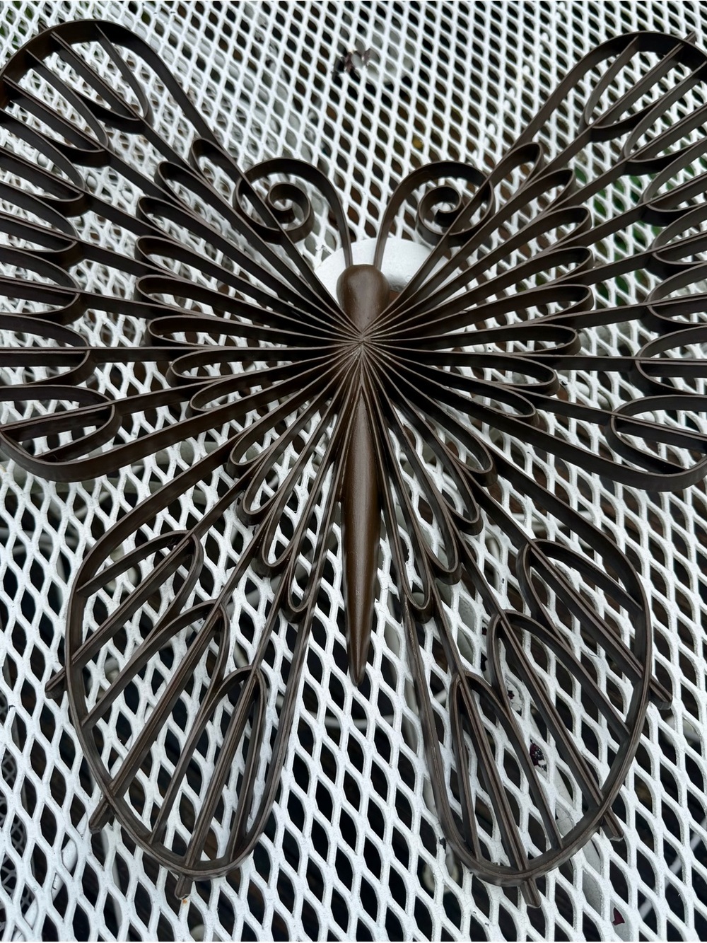 VTG BURWOOD GIANT BROWN PLASTIC BUTTERFLY WALL DECOR
